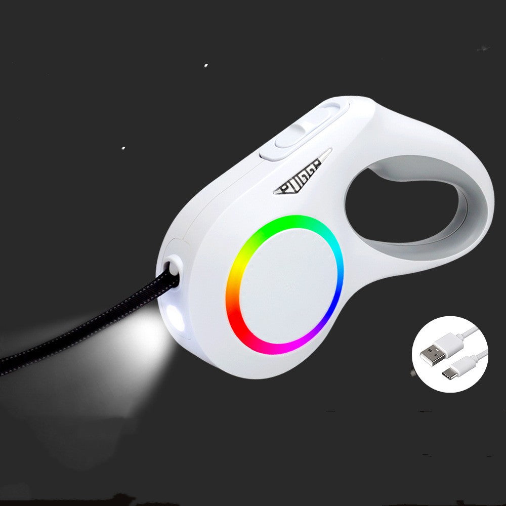 Automatic Telescopic Traction Rope for Pets with Lights