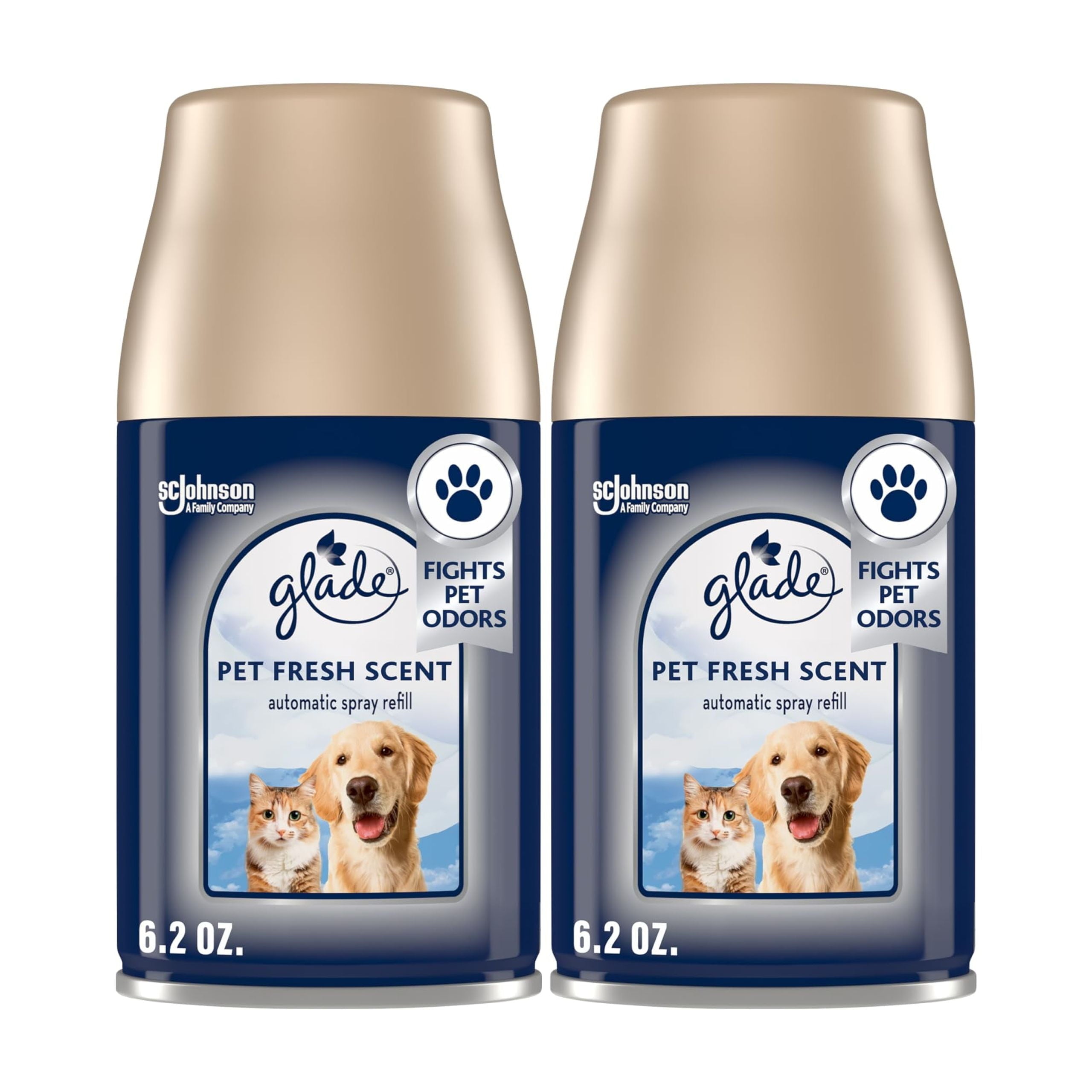 Automatic Spray Refill, Pet Fresh Scent, Scented Air Freshener for Home and Bathroom, 6.2 Oz, 2 Count