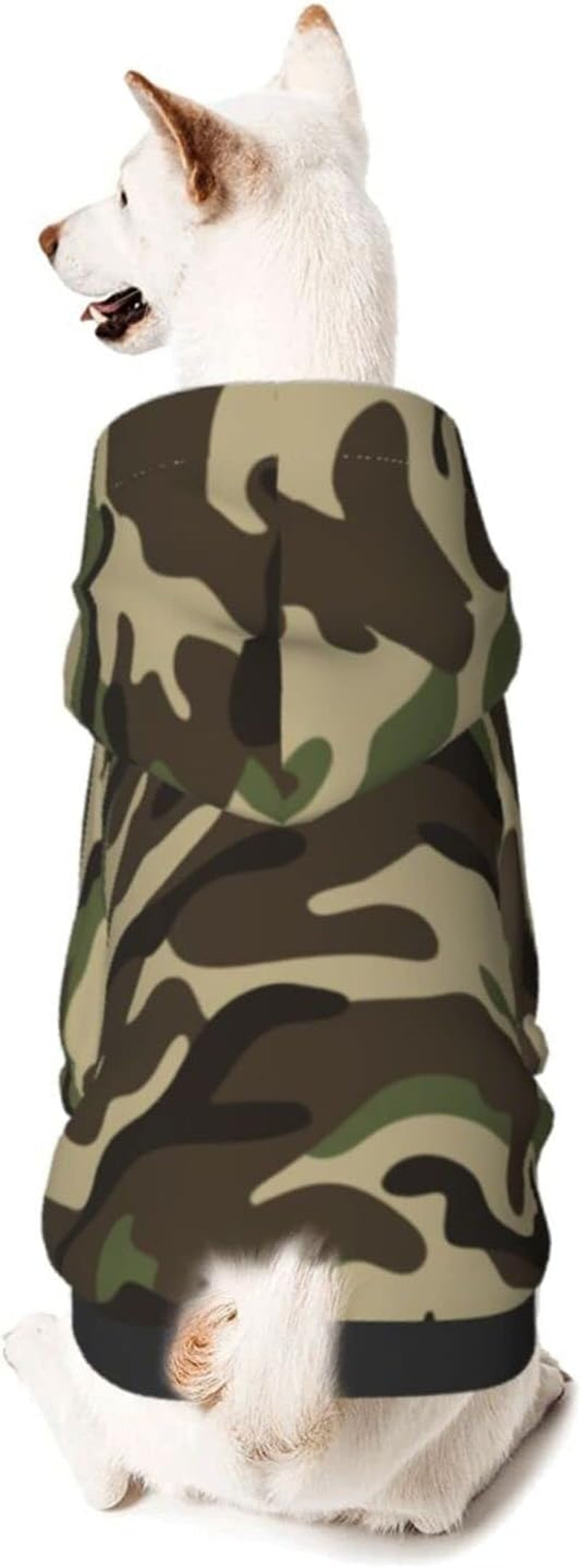 Camo Small Durable Dog Coat Camo Costume Pet Winter Sweatshirt Puppy Clothes Camo Dog Hoodies for Small Dogs Pets